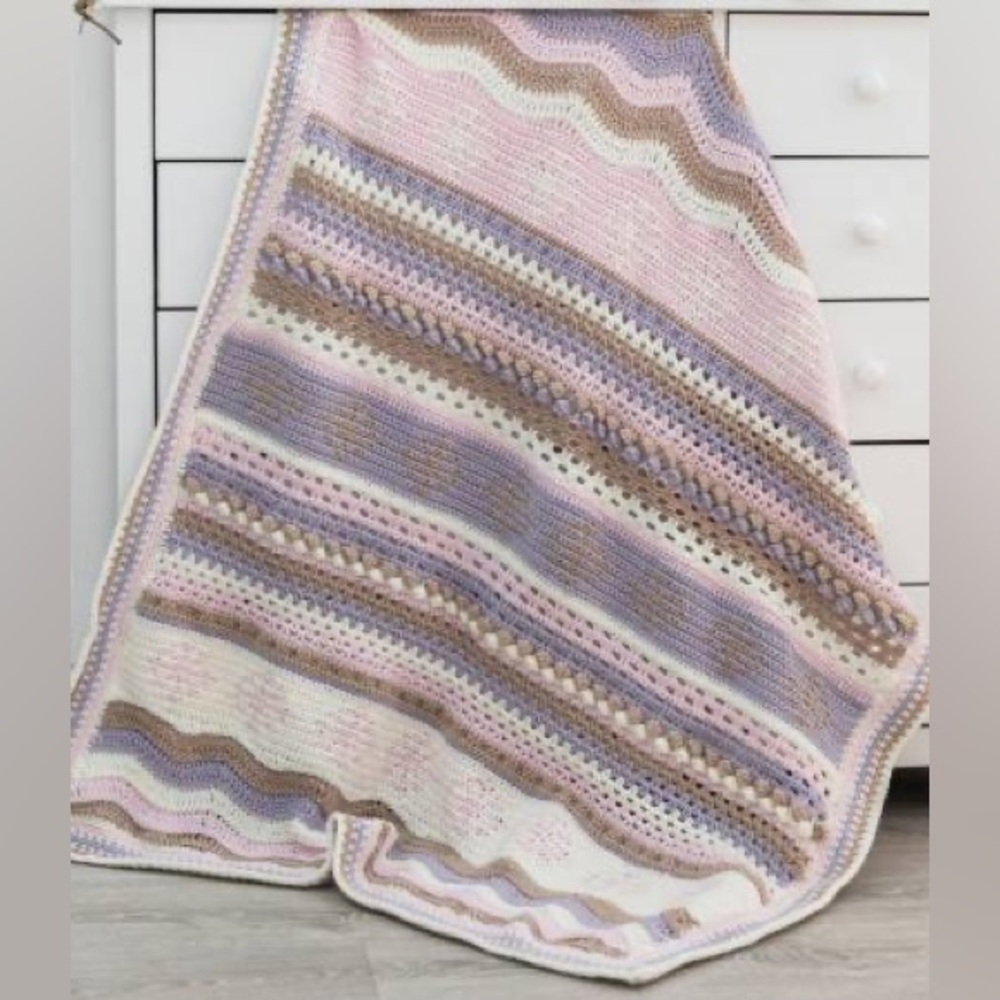The‎ Crochet Blanket - Sugarplum Pink Colourway